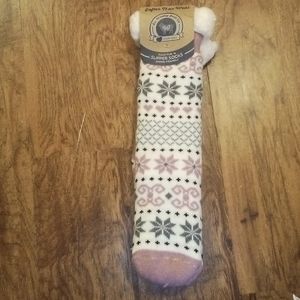 Sir Wooly Sock Co. Faux Fur Slipper Socks NEW